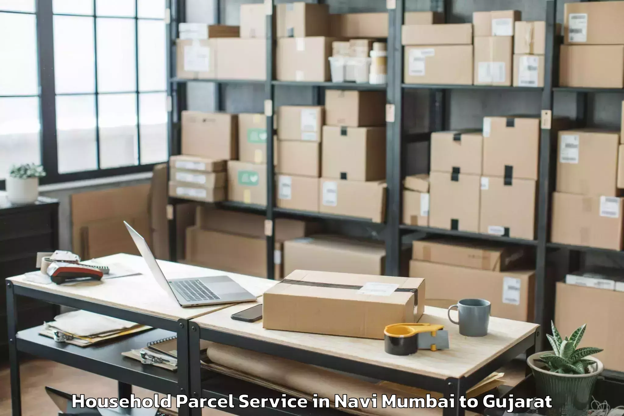 Book Your Navi Mumbai to Jhalod Household Parcel Today